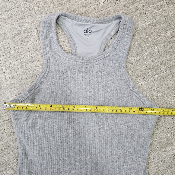 Alo Yoga Gray Racerback Tank Top - Picture 3 of 8